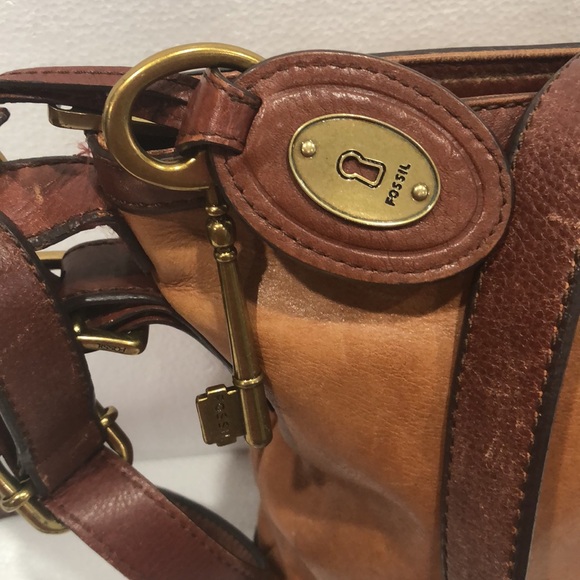 Fossil Brown Leather Crossbody Bag - Picture 3 of 11
